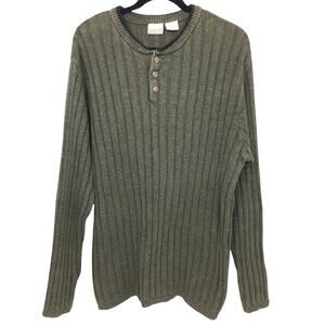 Fieldmaster VTG Sears 90s Preppy Knit Crewneck Old Money Ribbed Sweater Men's L